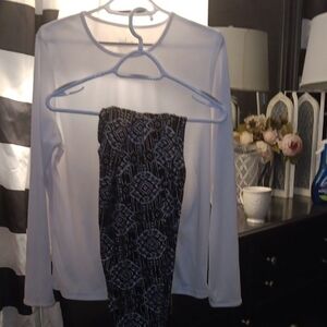 Cuddl Duds White and Black Intimates Set